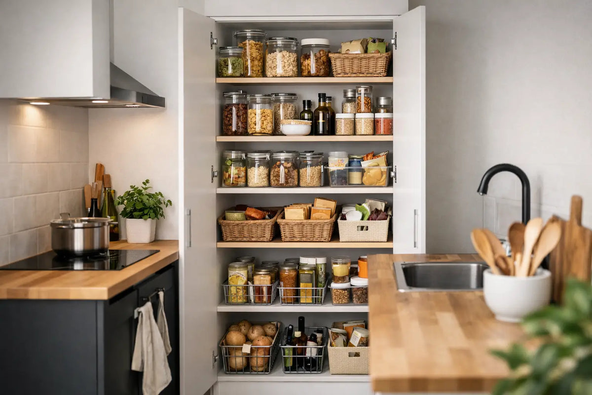 Voorraadkast indelen in een kleine keuken