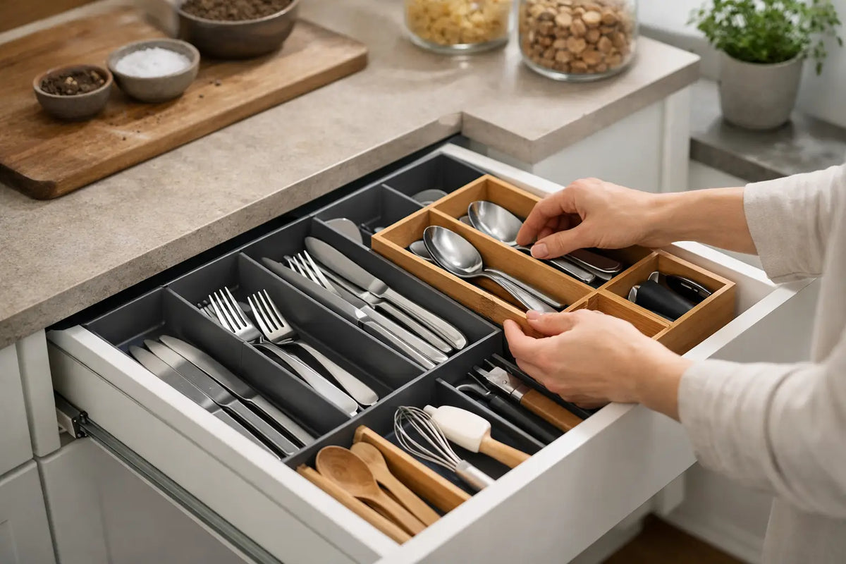 Besteklade organiseren zonder boren in 5 stappen