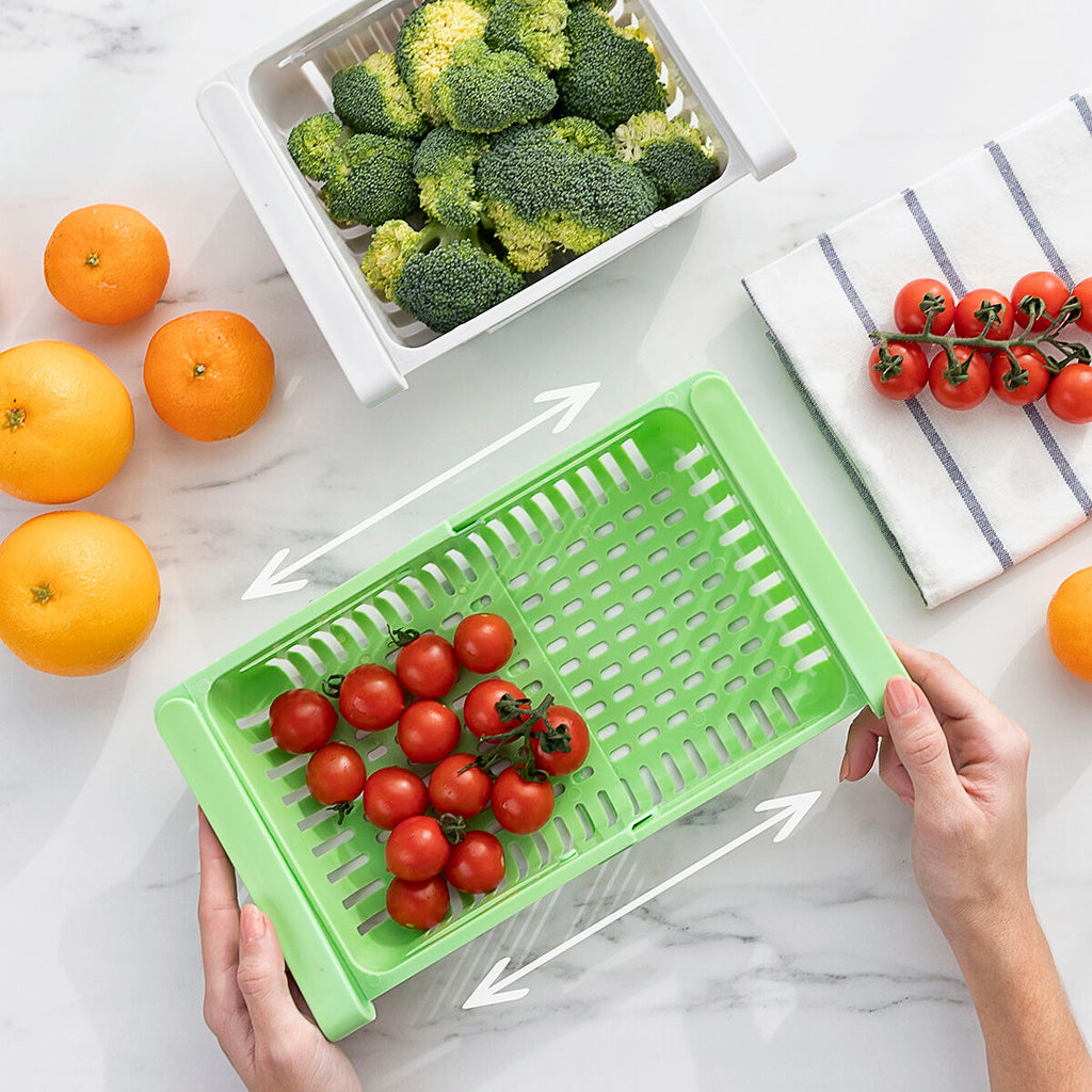 FridgeSlide™ Koelkast Organizer – Verstelbare Set van 2