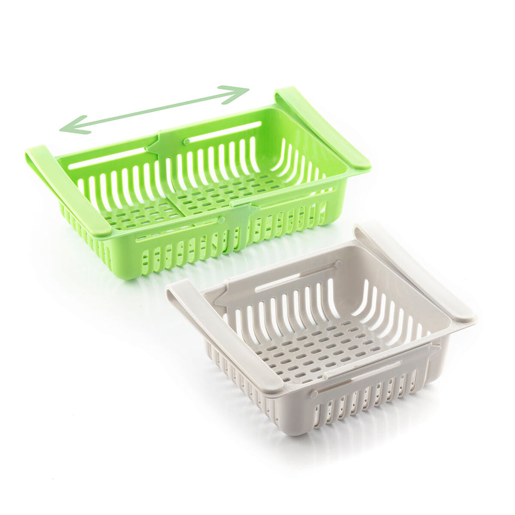 FridgeSlide™ Koelkast Organizer – Verstelbare Set van 2